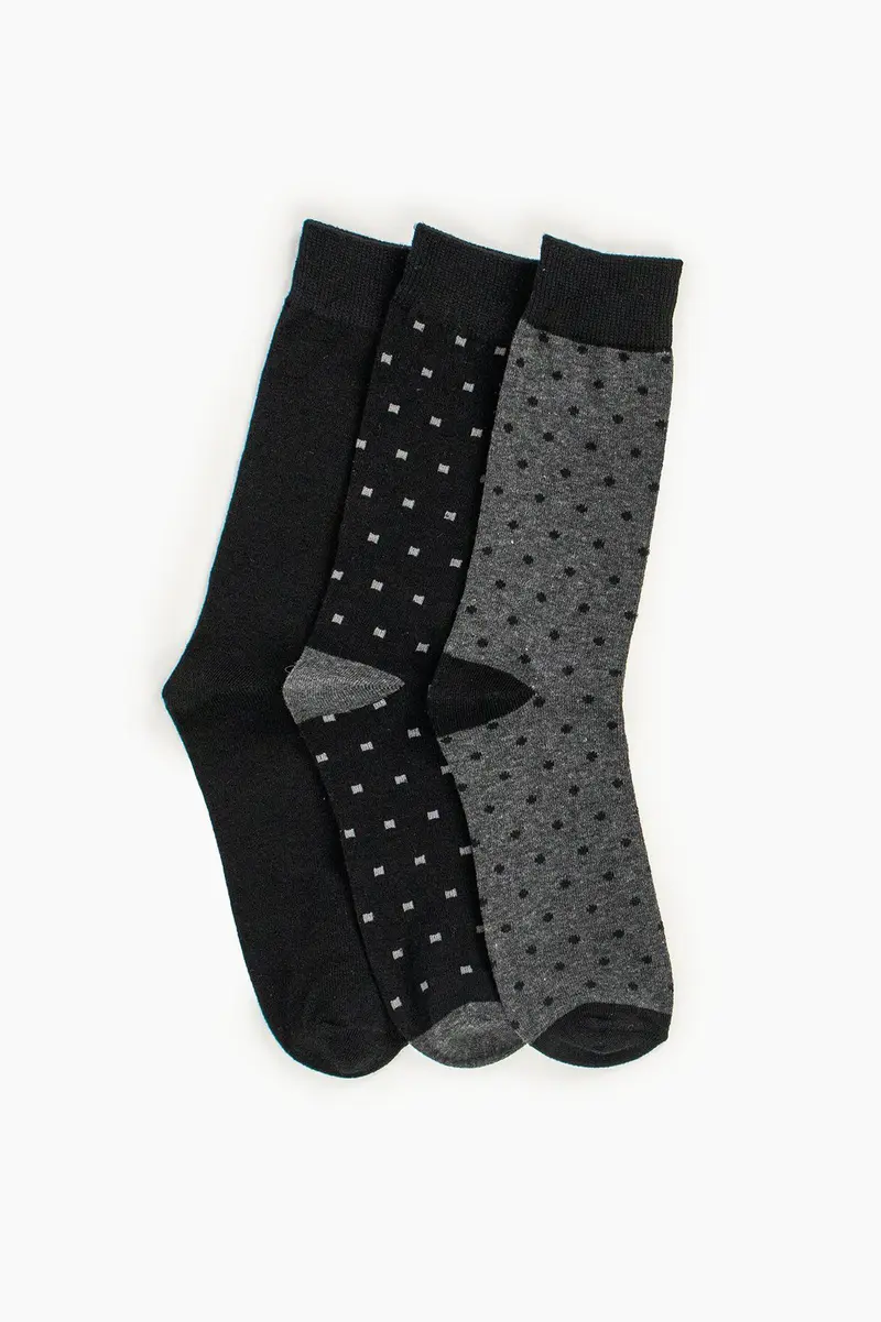 Meias curtas pack de 3 em acrílico · Homem · Cinzento