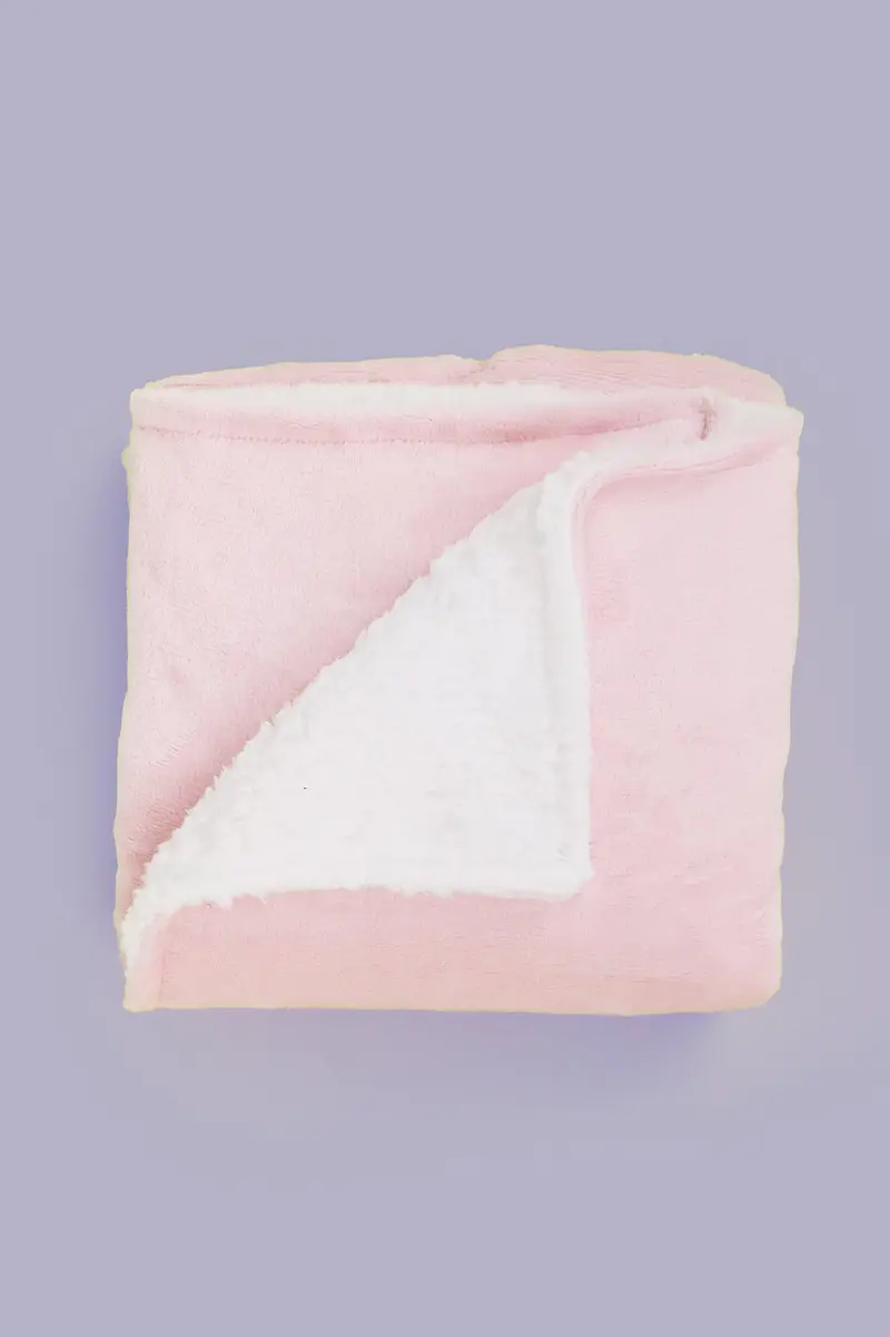 Manta Sherpa em poliéster · Bebé · Rosa Bebe