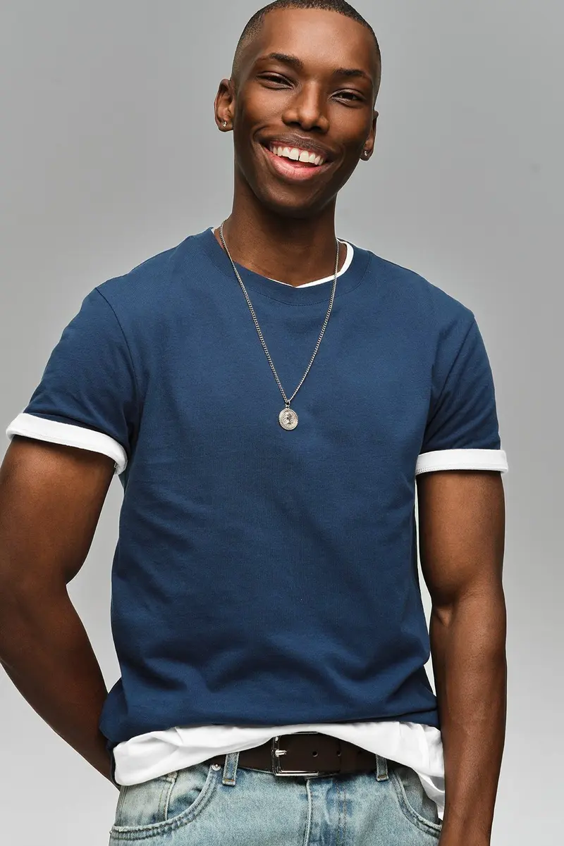 T-shirt slim · Homem