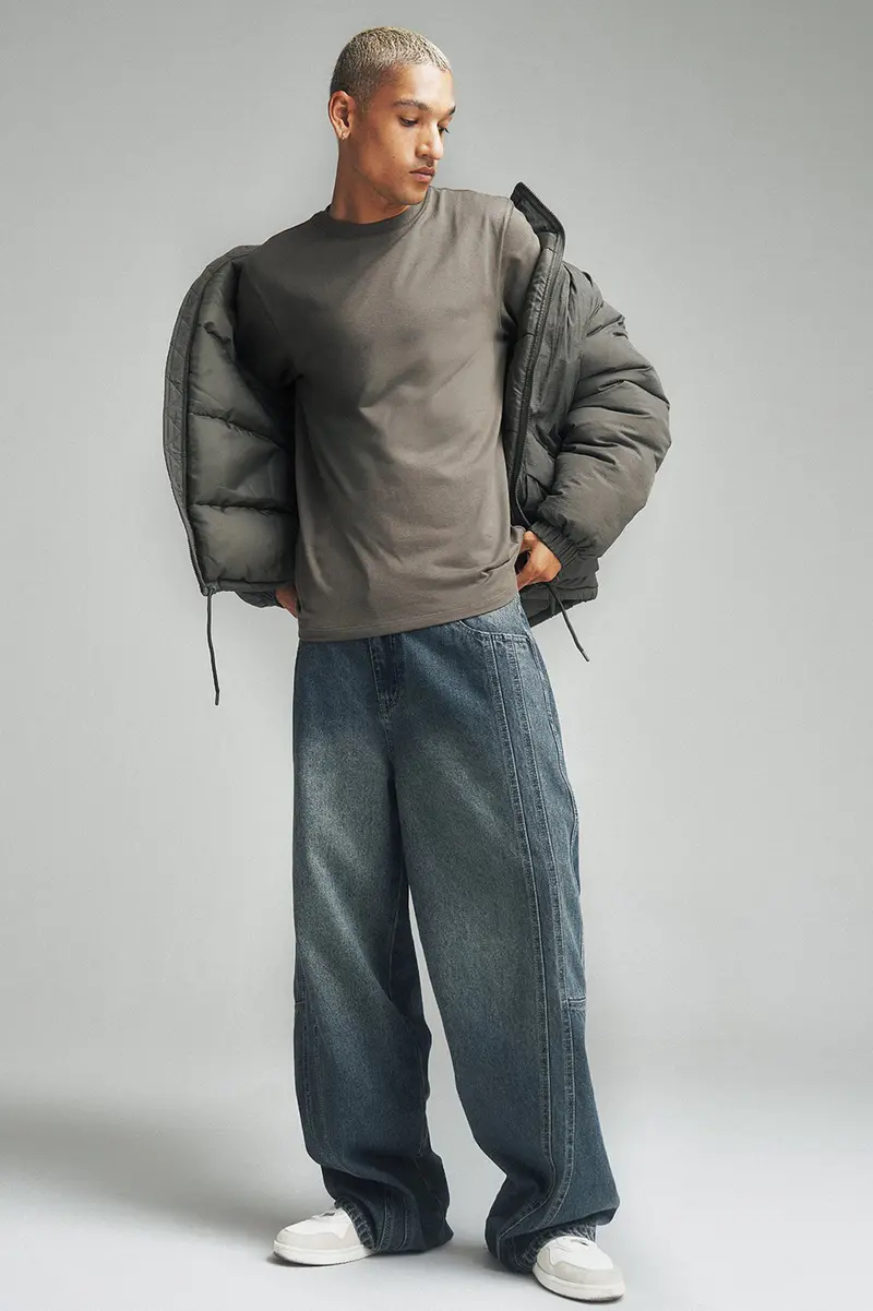 Calças de ganga Baggy Rigid · Homem