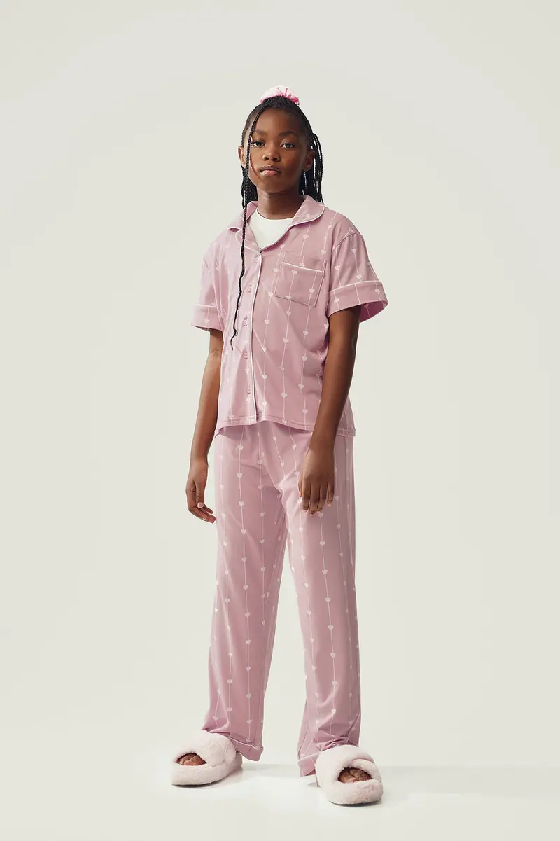 Pijama em poliéster · Menina · Roxo