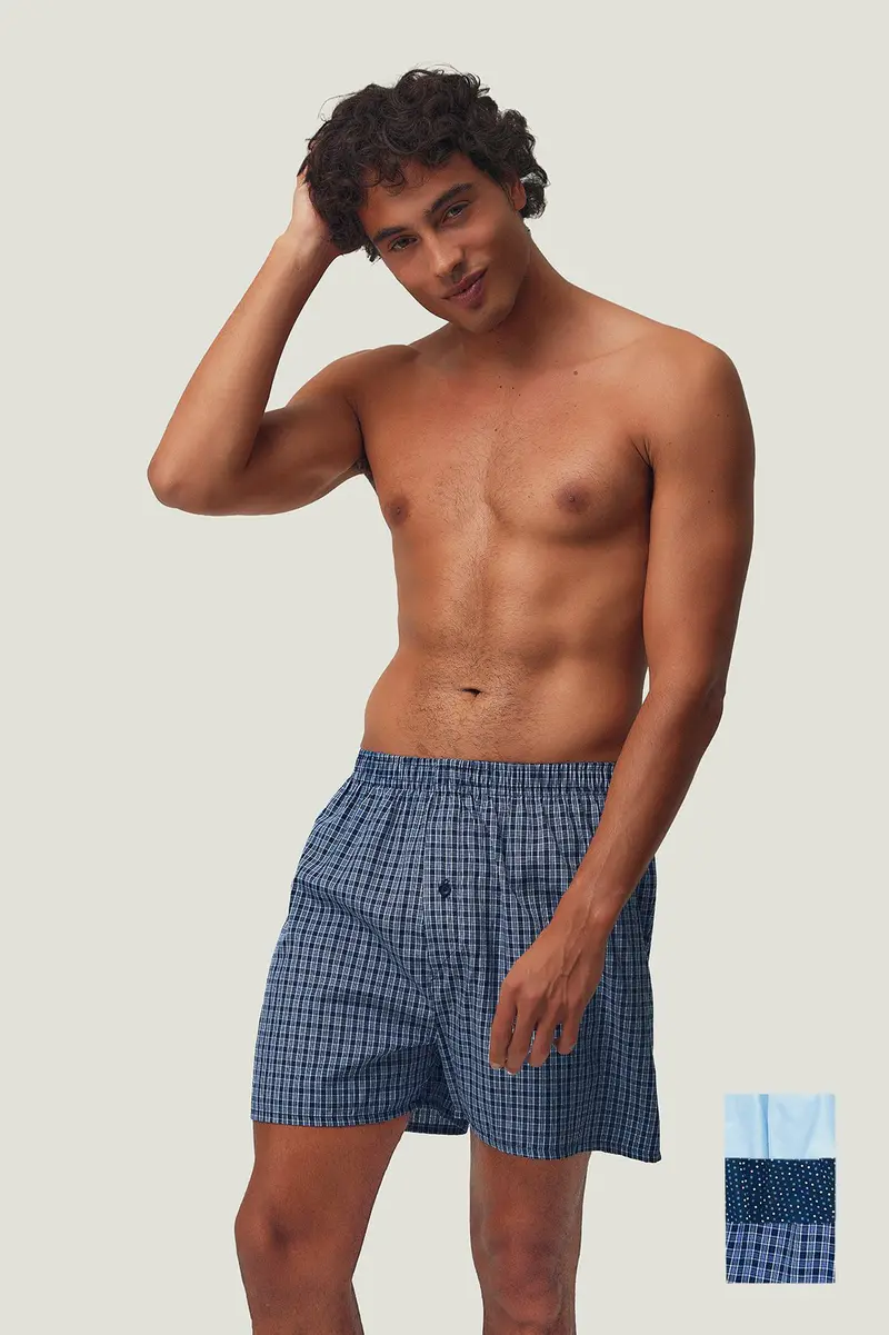 Boxers pack de 3 · Homem · Azul