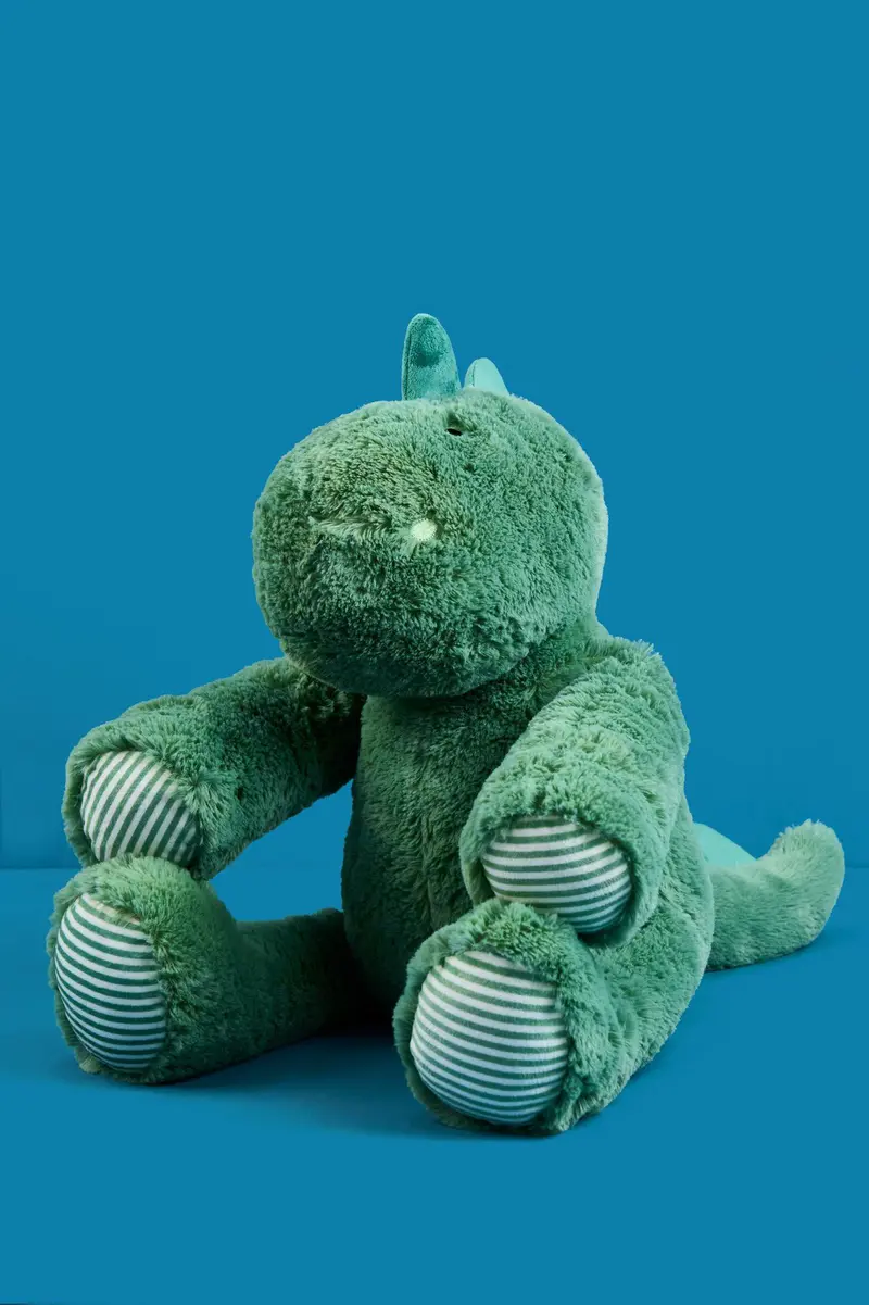 Peluche Dino em poliéster · Bebé · Verde Oliveira