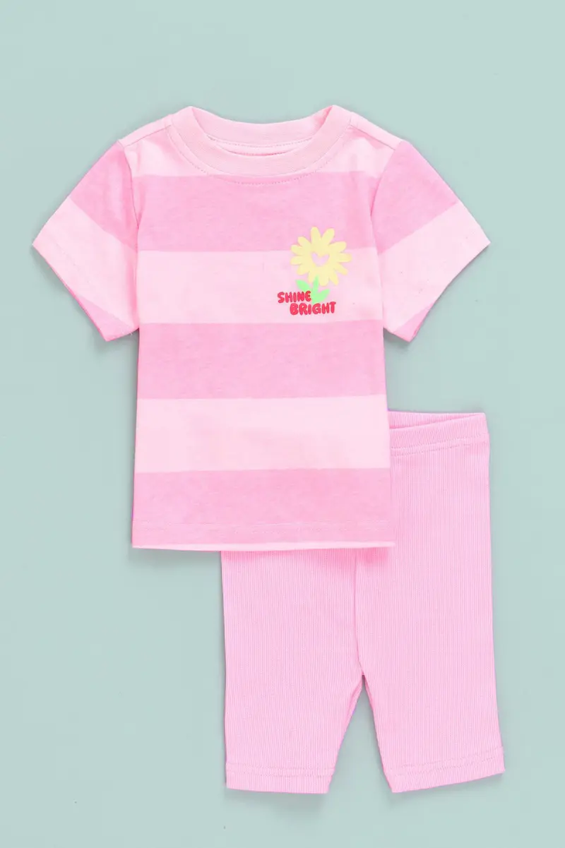 T-shirt em algodão · Bebé · Rosa · Modelo 3