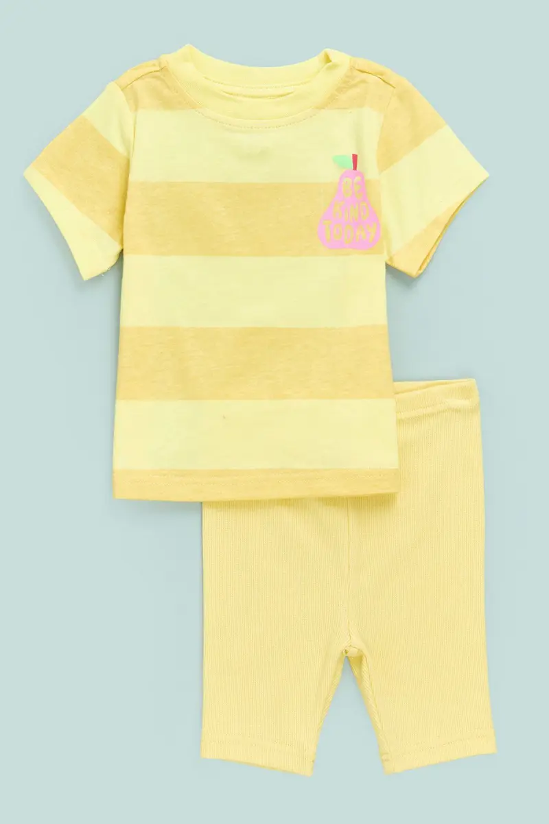T-shirt em algodão · Bebé · Amarelo
