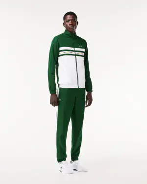 Conjunto Esportivo Masculino Verde Lacoste – Jaqueta e Calça em Tafetá Reciclado