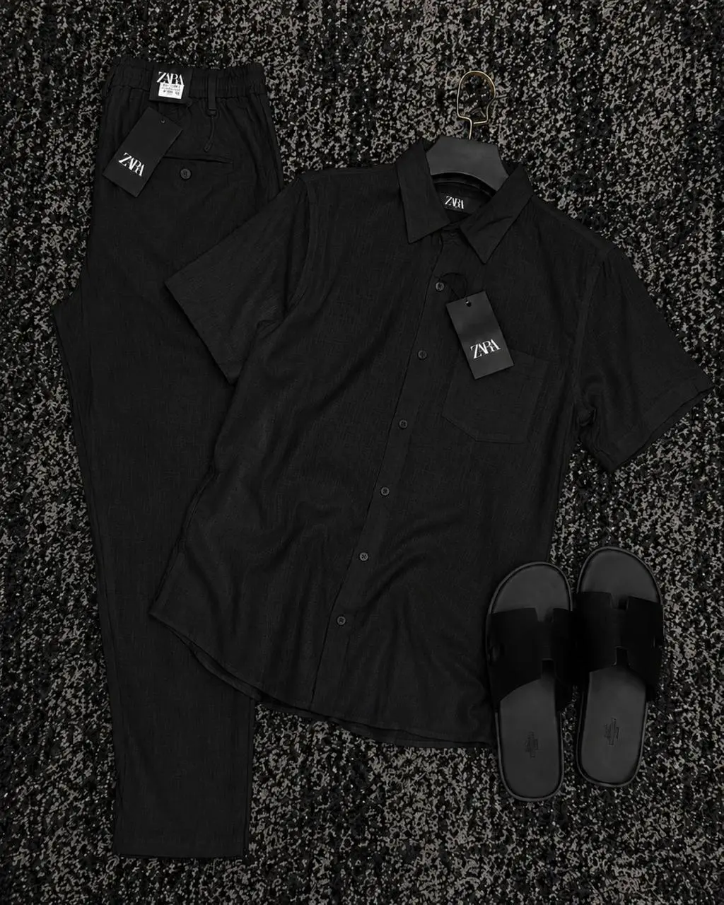 Conjunto Linho Masculino Zara — Camisa Manga Curta + Calça
