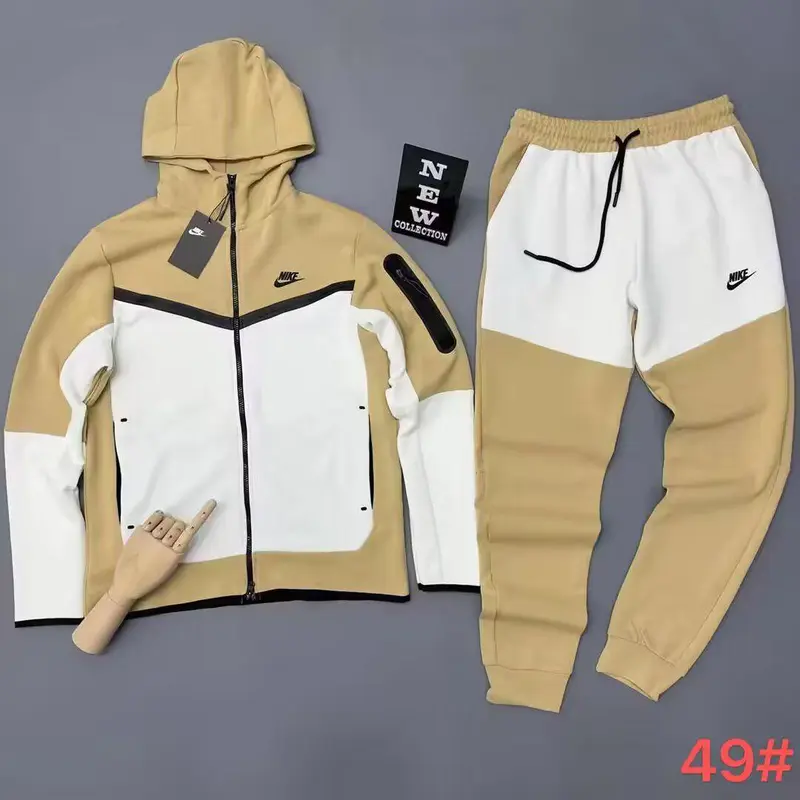 Conjunto Esportivo Nike Elegante com Capuz e Calça · Branco / Creme