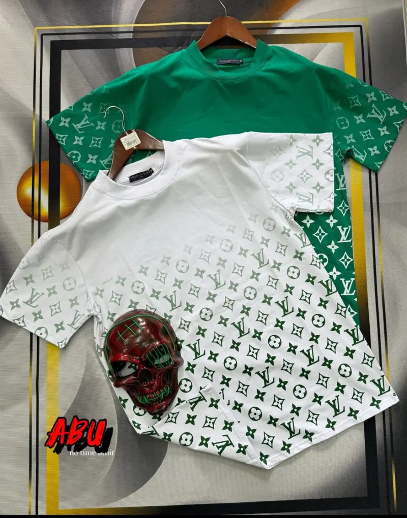 Camiseta Masculina Louis Vuitton LV Monograma Gradient · Verde