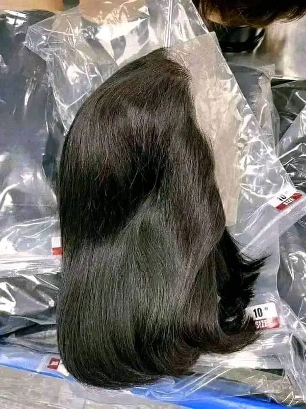 Peruca de Cabelo Natural Preto T10  