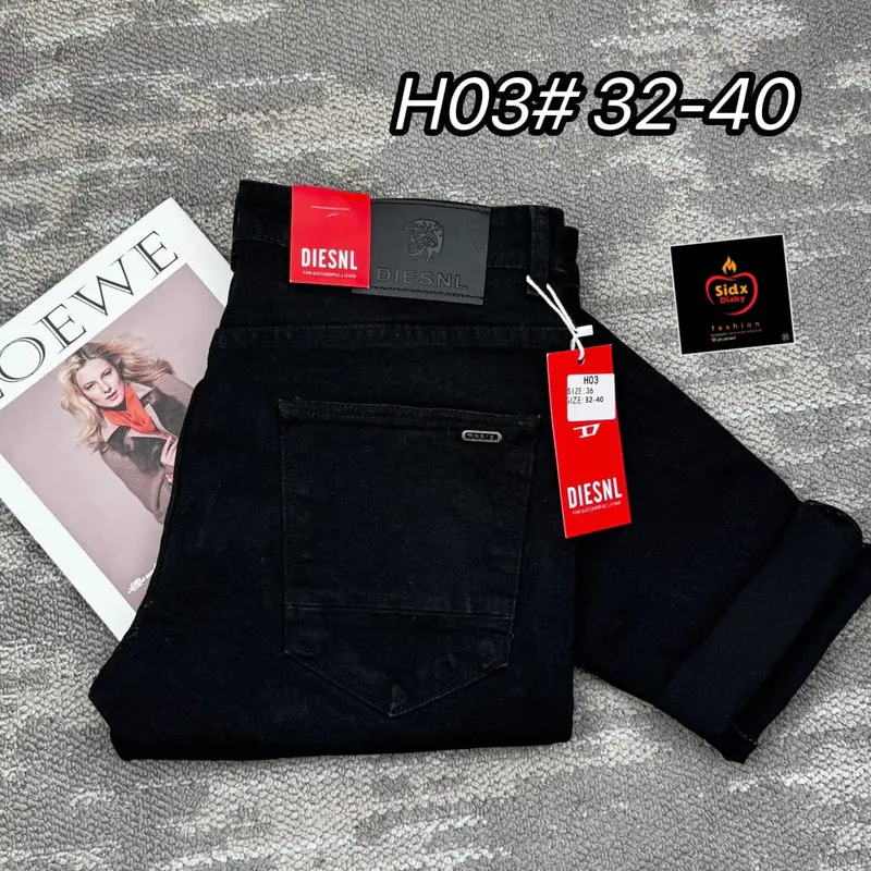 Calças Jeans Masculinas Preto