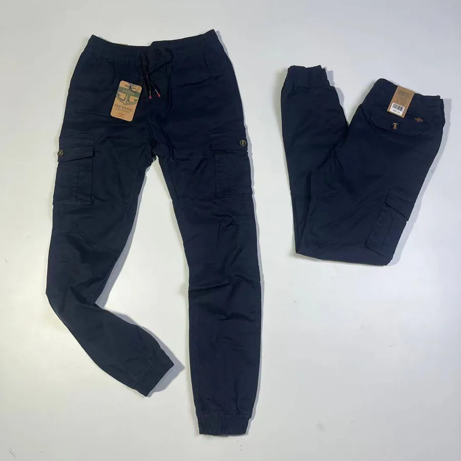 Calças Cargo · Azul Escuro