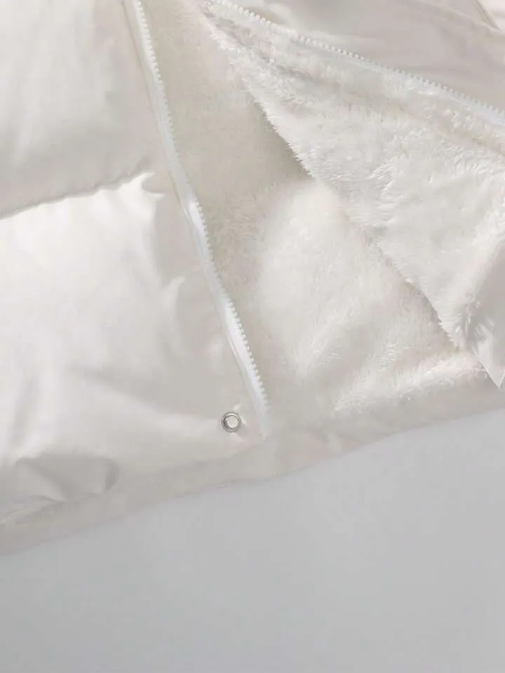 Colete Acolchoado com Forro de Pelúcia para Homem · Branco