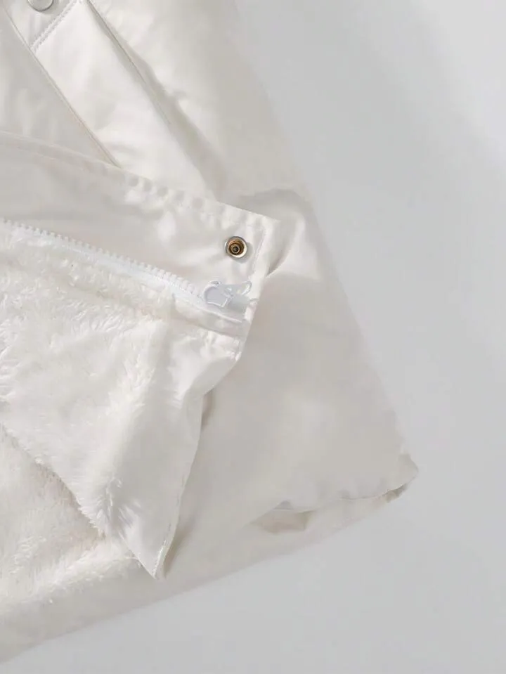 Colete Acolchoado com Forro de Pelúcia para Homem · Branco