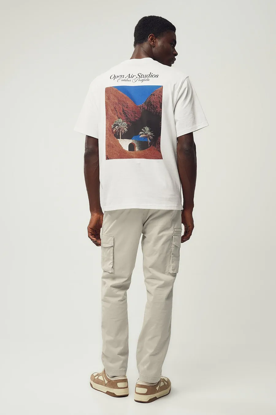 Calças Tapered · Homem · Creme