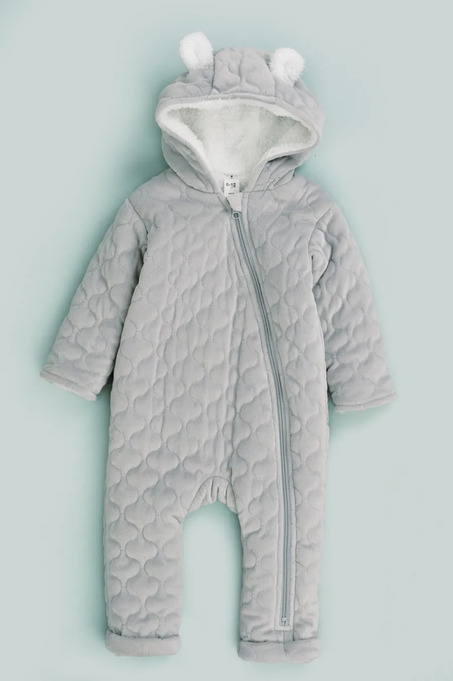 Babygrow em poliéster · Bebé · Cinzento