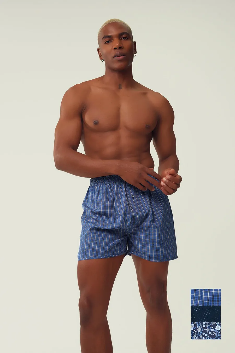 Boxers pack de 3 · Homem · Preto · Modelo 7