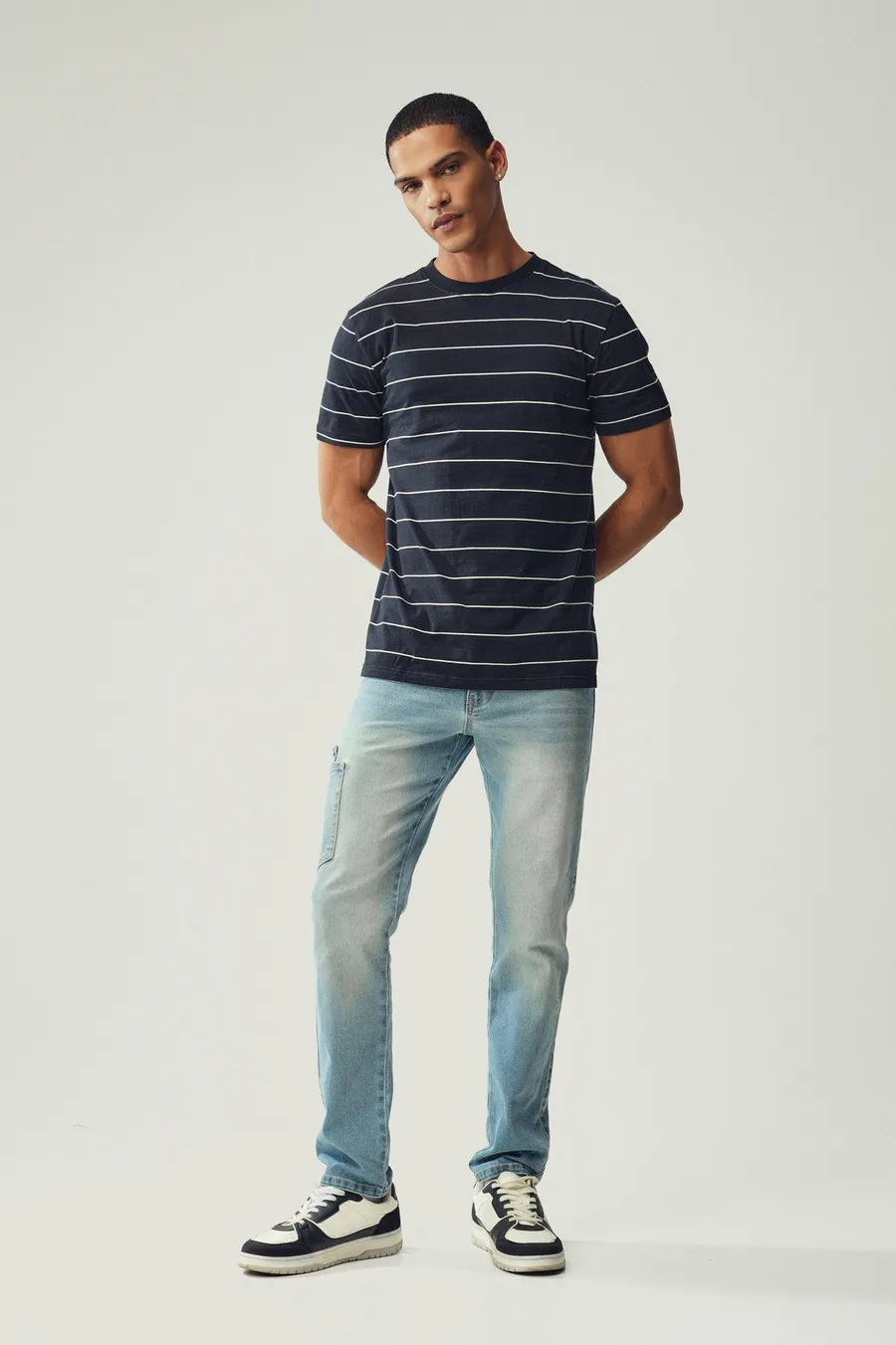 Calças de ganga slim · Homem · Creme