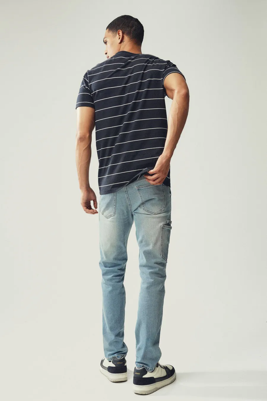 Calças de ganga slim · Homem · Creme