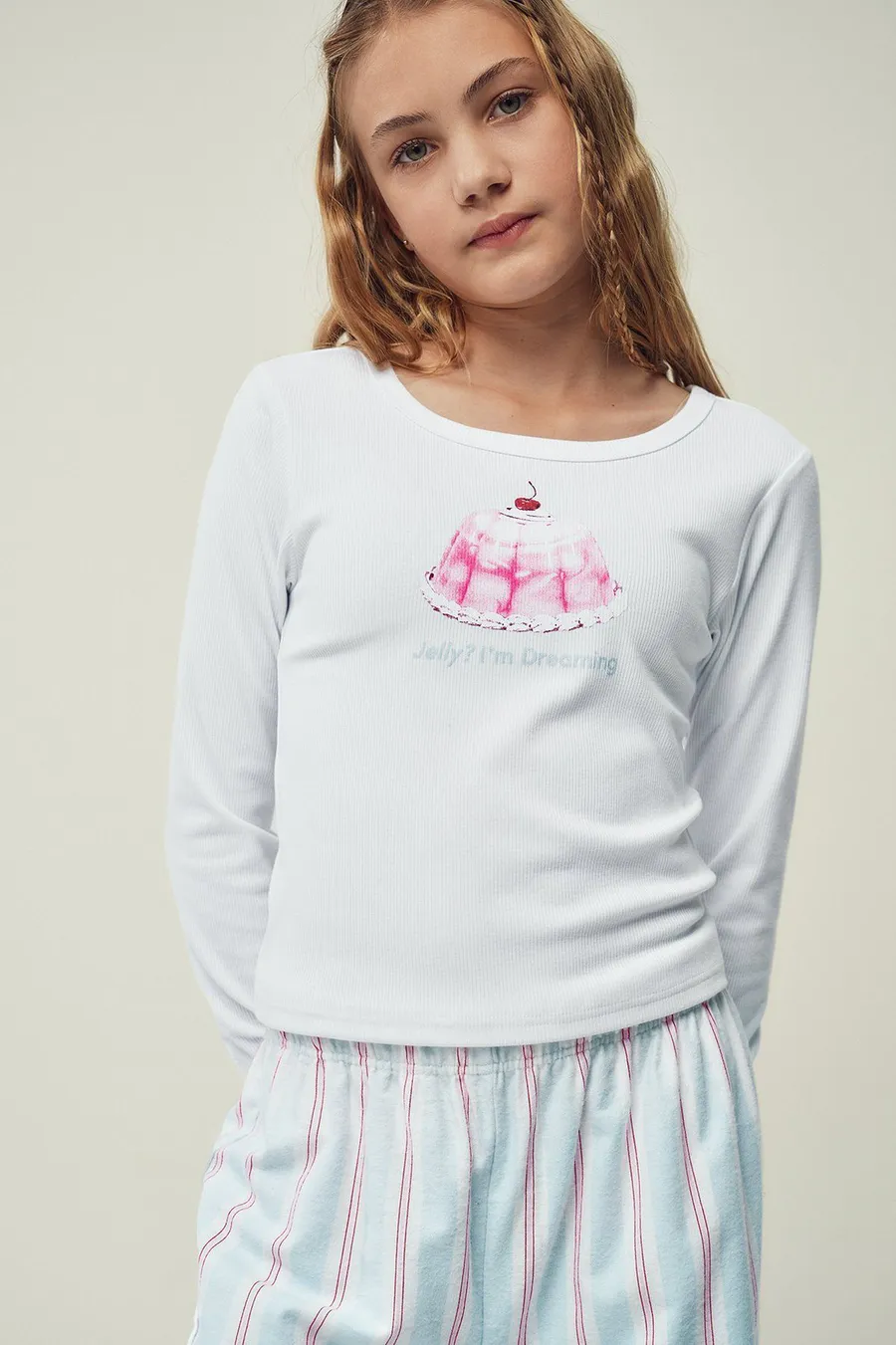 Pijama · Menina · Creme