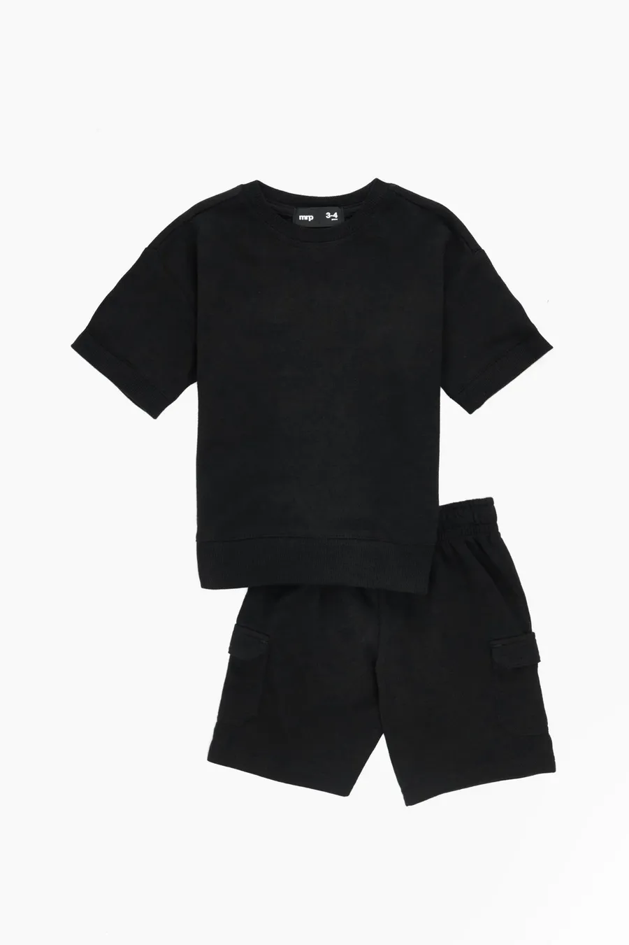 T-shirt Boxy em algodão · Menino · Preto