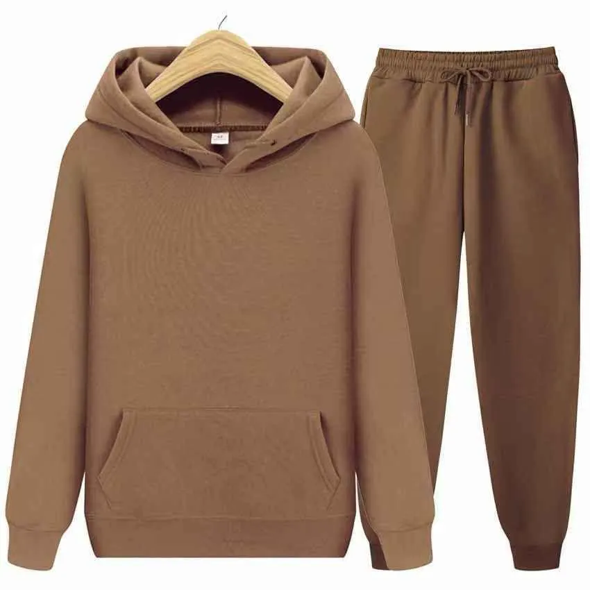 Conjunto Moletom Premium Unissex Inverno Conforto Total · Castanho