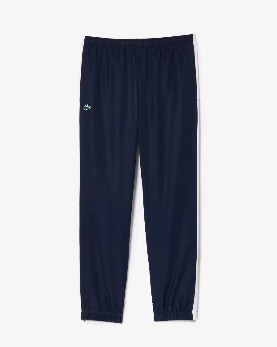 Conjunto Esportivo Masculino Preto Lacoste – Jaqueta e Calça em Tafetá Reciclado