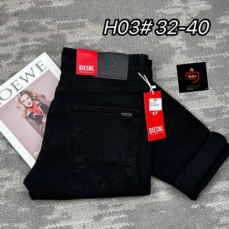 Calças Jeans Masculinas Preto