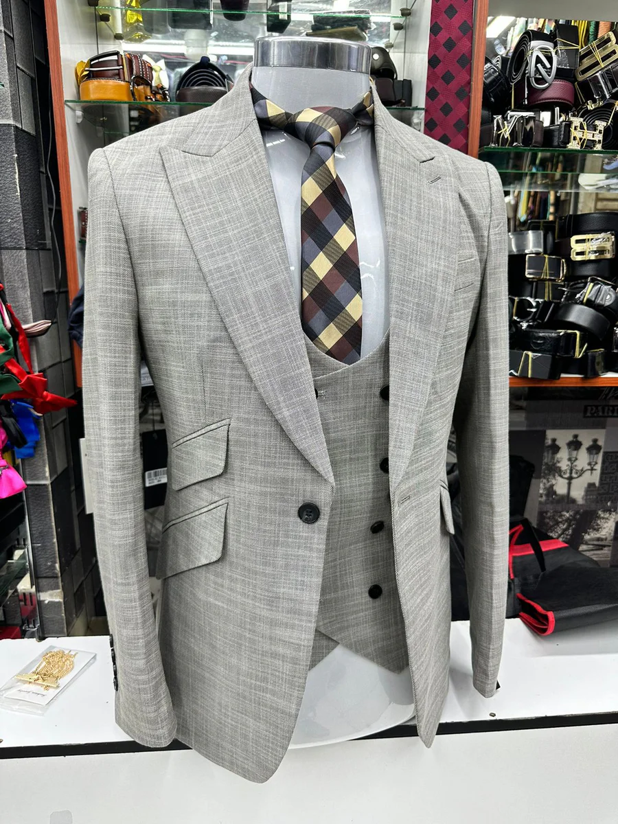 Terno Masculino 3 Peças · Branco / Creme