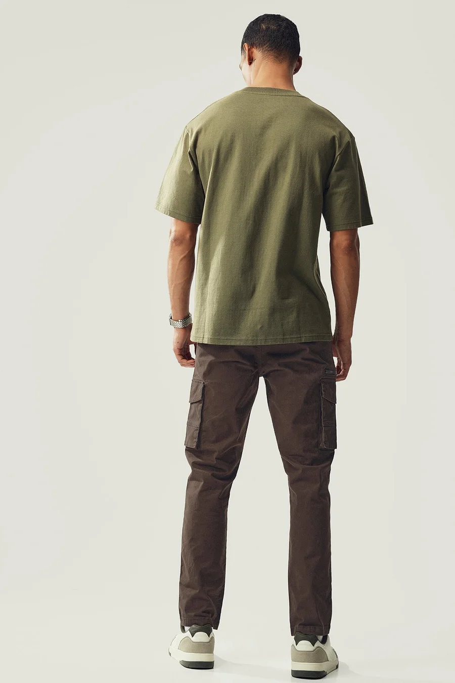 Calças Tapered · Homem · Castanho