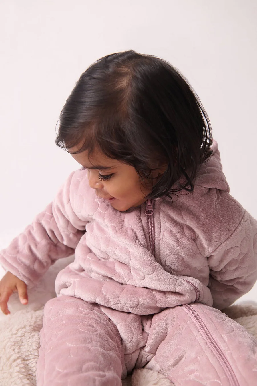 Babygrow em poliéster · Bebé · Roxo