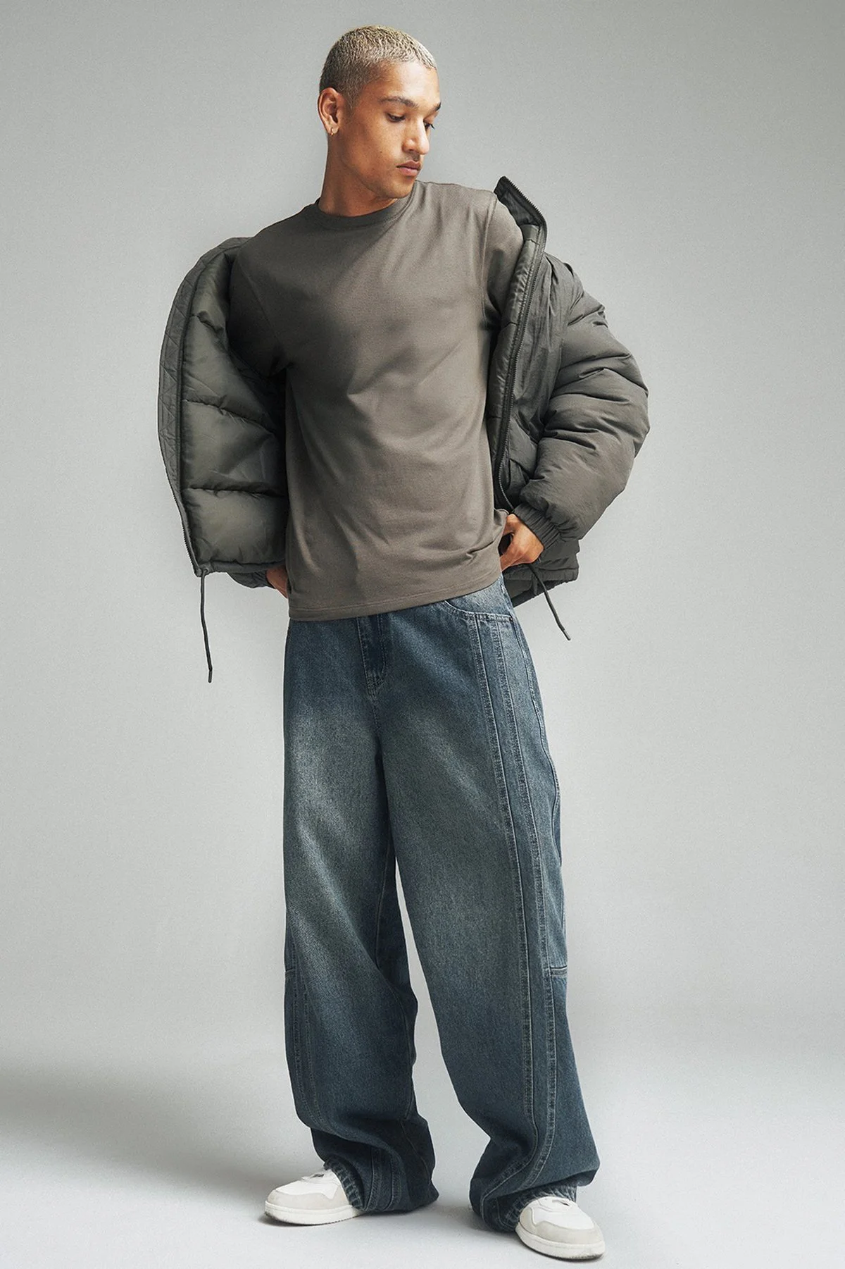 Calças de ganga Baggy Rigid · Homem