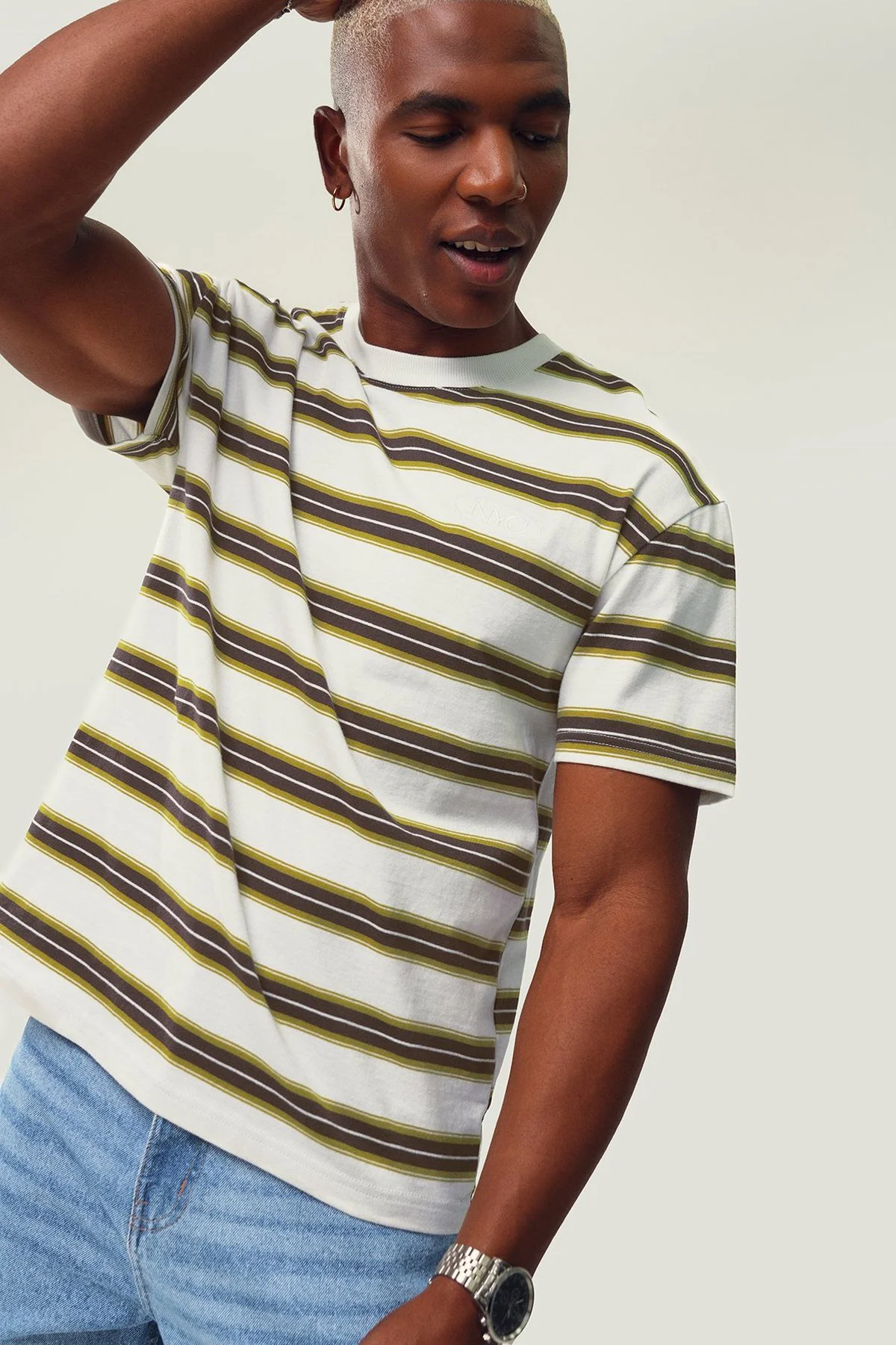 T-shirt em algodão · Homem · Creme