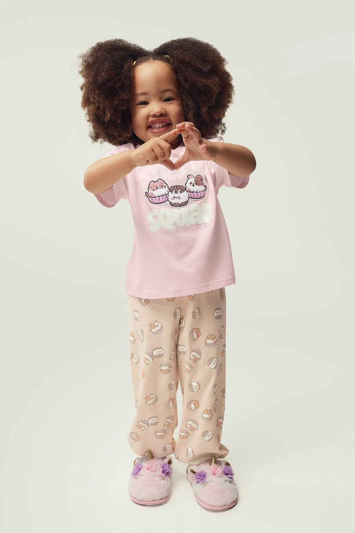 Pijama em algodão · Menina · Rosa Bebe