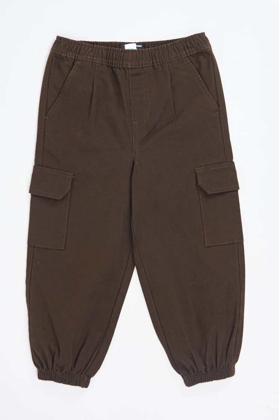 Calças jogger em algodão · Menino · Castanho