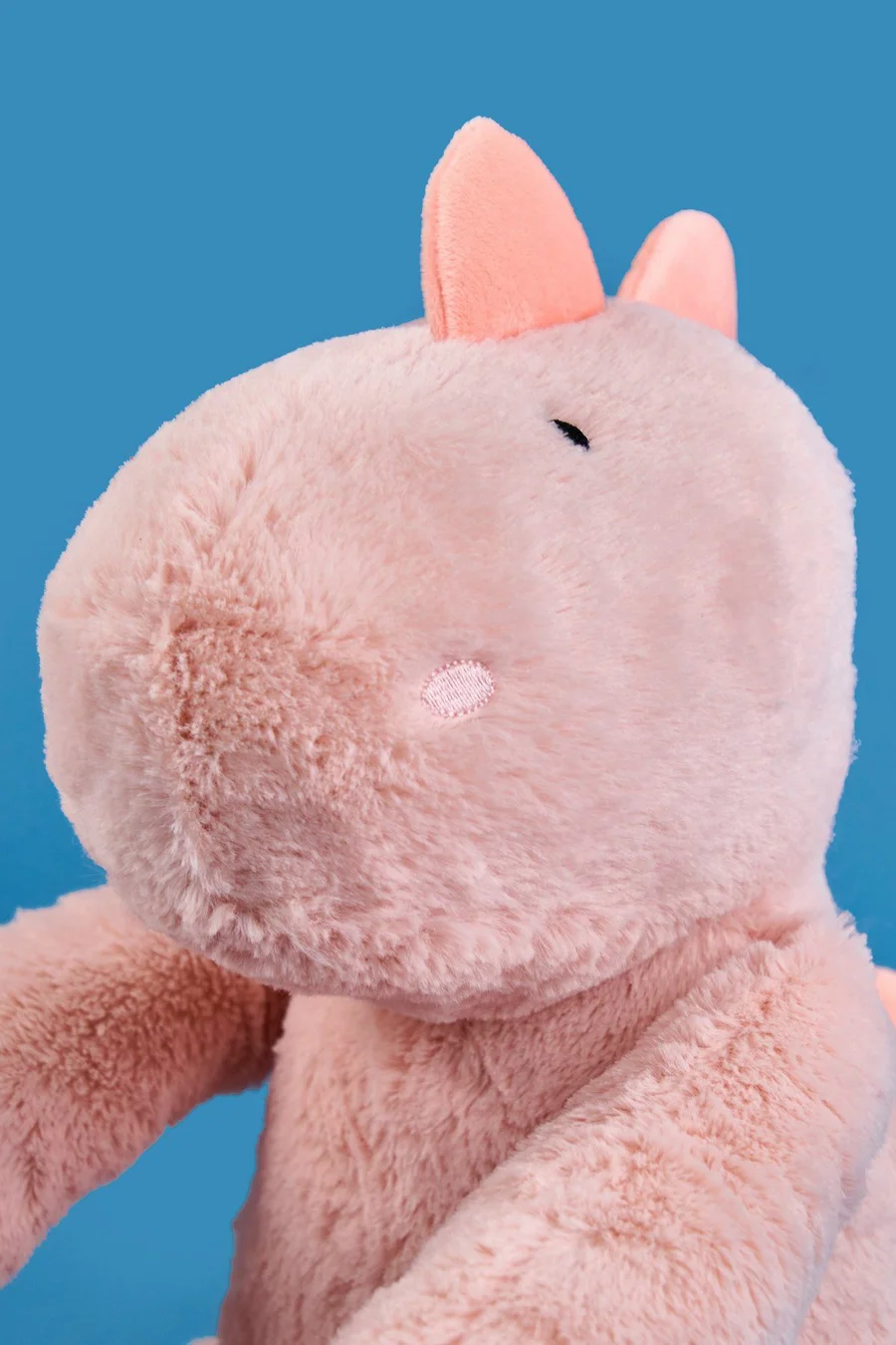 Peluche Dino em poliéster · Bebé · Rosa Bebe
