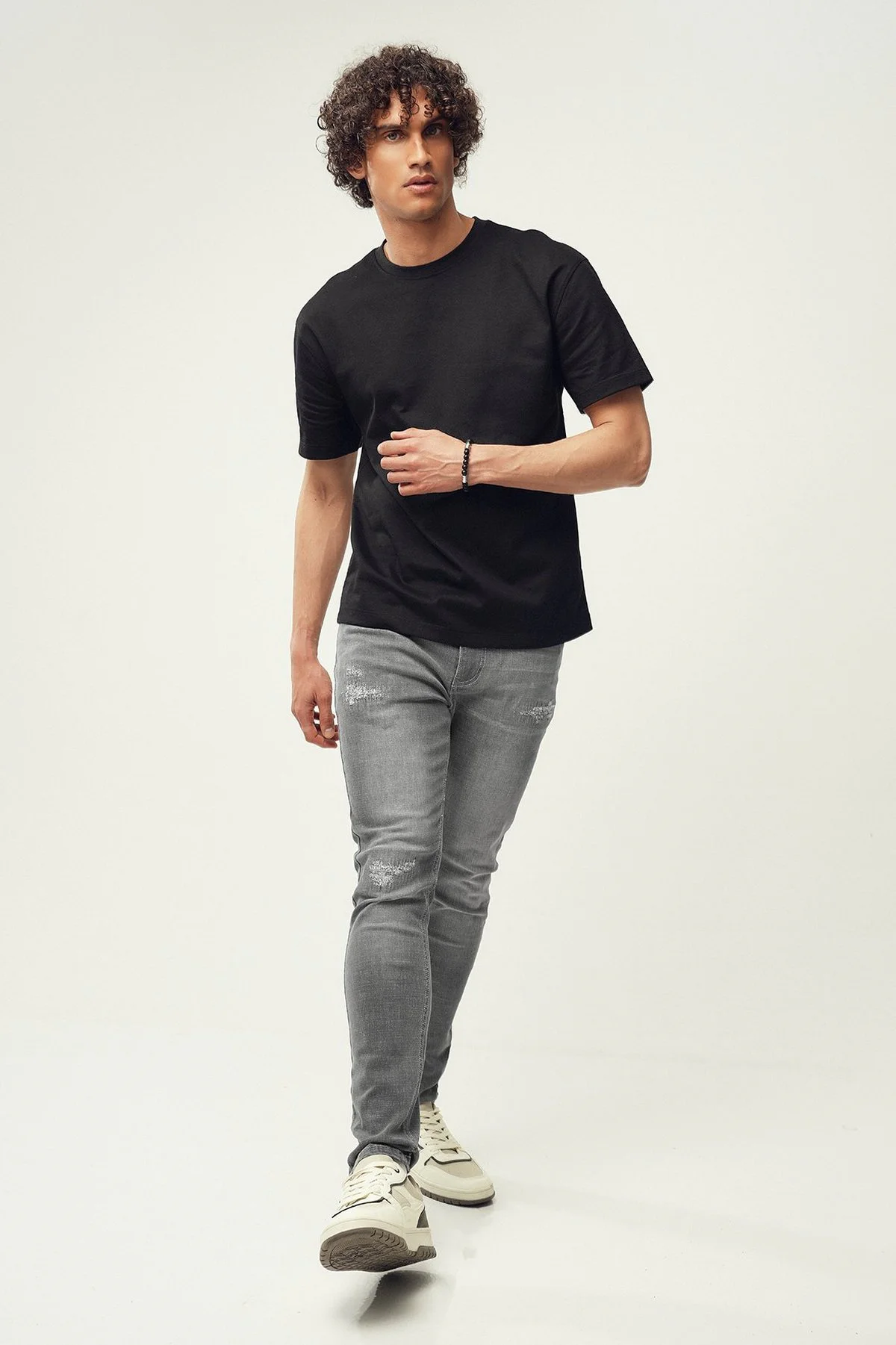 Calças de ganga skinny · Homem · Cinzento