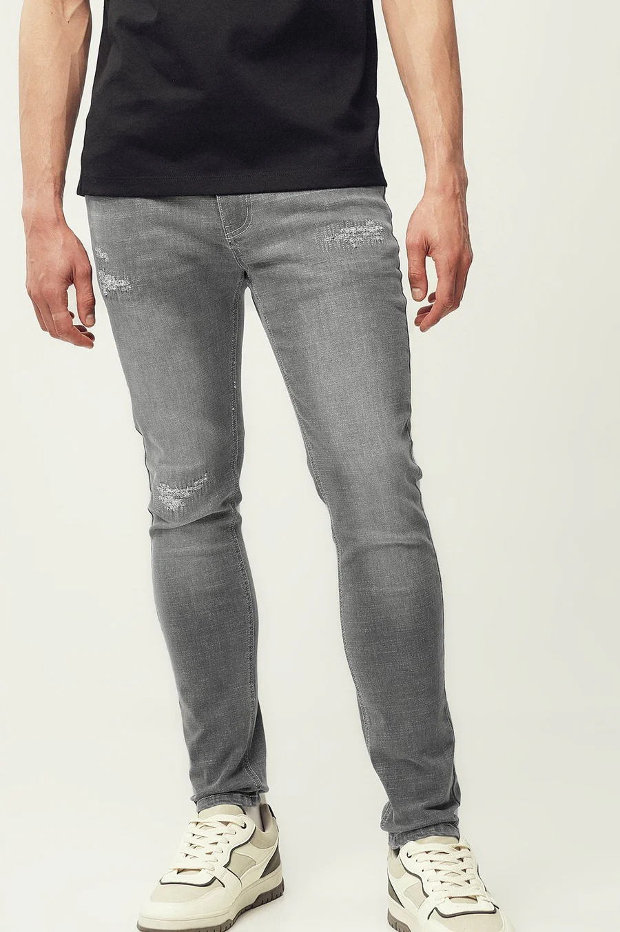 Calças de ganga skinny · Homem · Cinzento