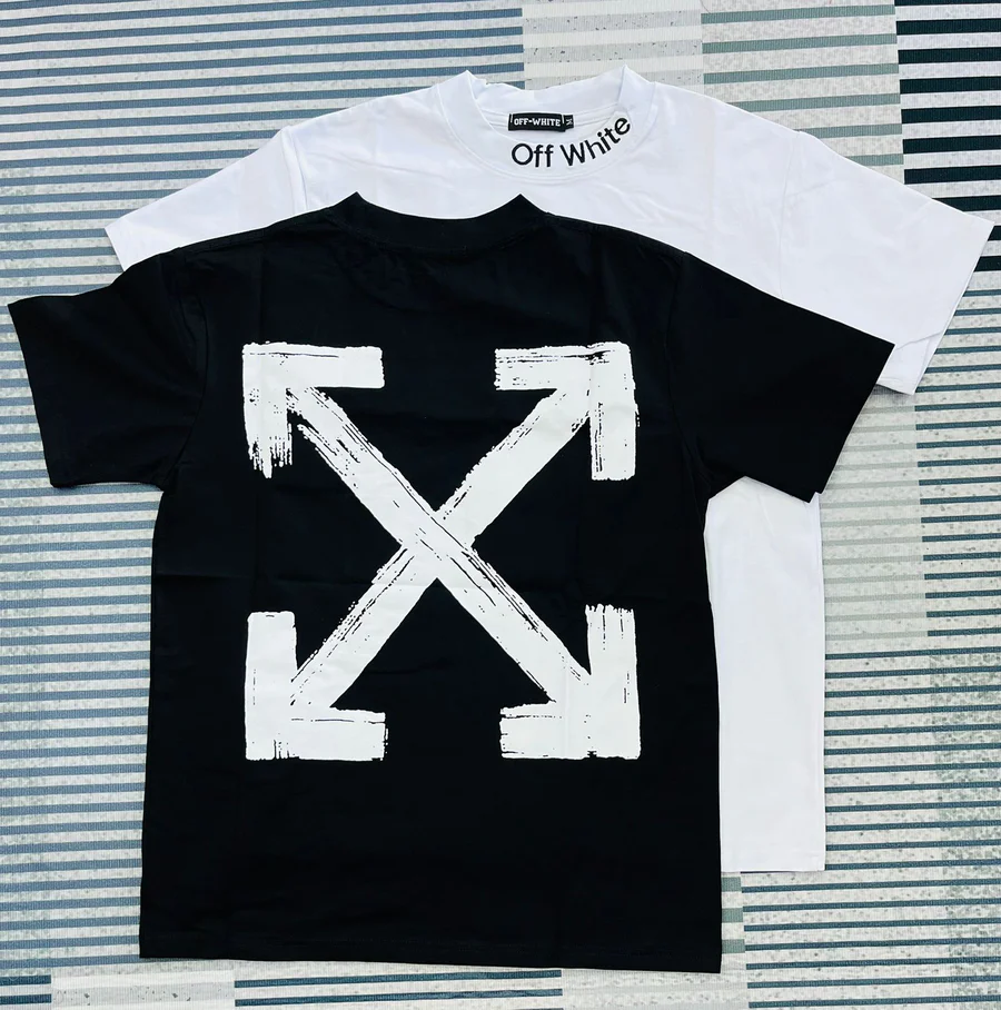 Camiseta Off-White Arrows Brush – Edição Exclusiva · Preto