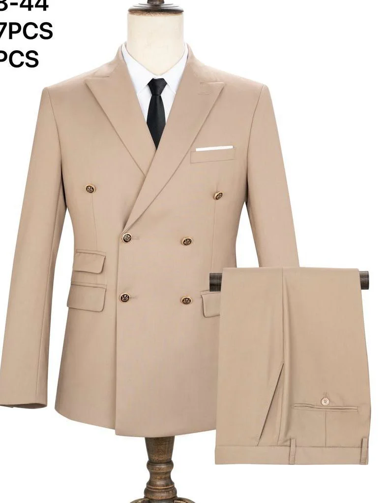 Terno Clássico Creme Luxuoso Masculino
