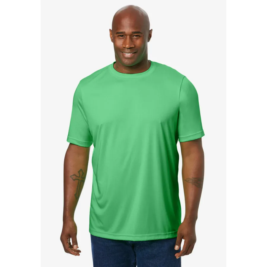 Camiseta KingSize Masculina Grande & Alta No Sweat com Gola Redonda · Verde