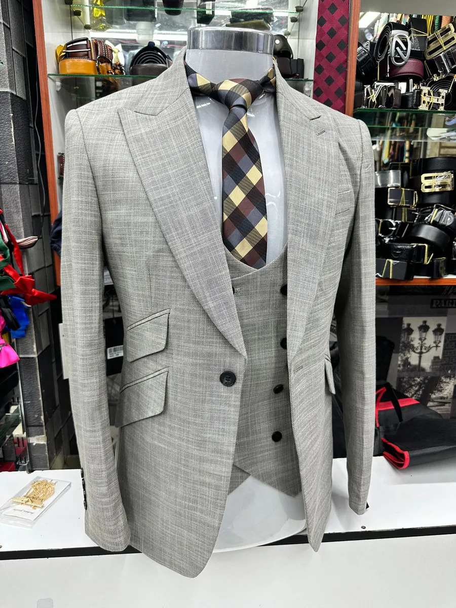 Terno Masculino 3 Peças · Branco / Creme