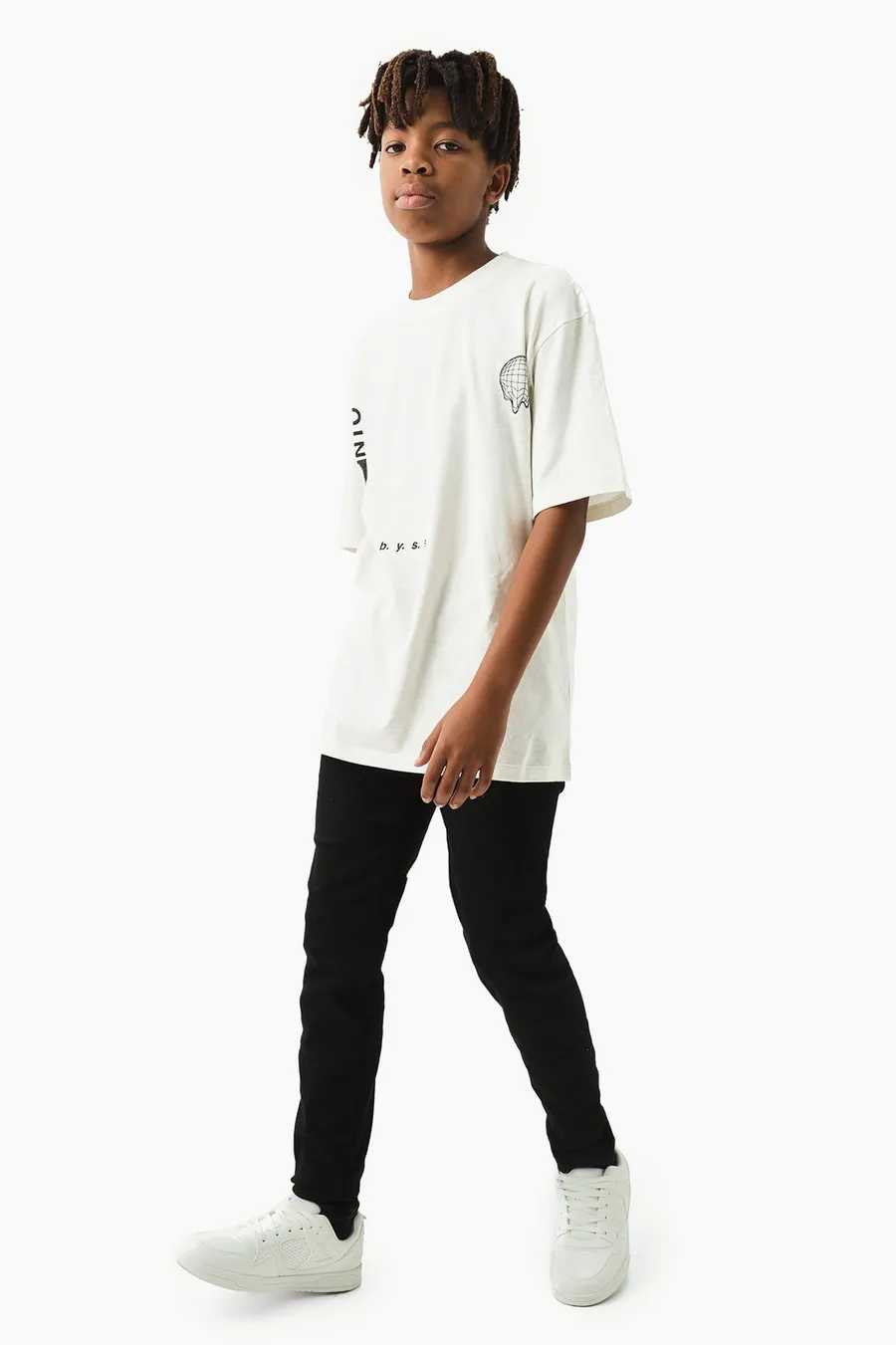 Calças de ganga skinny · Menino · Preto · Modelo 3