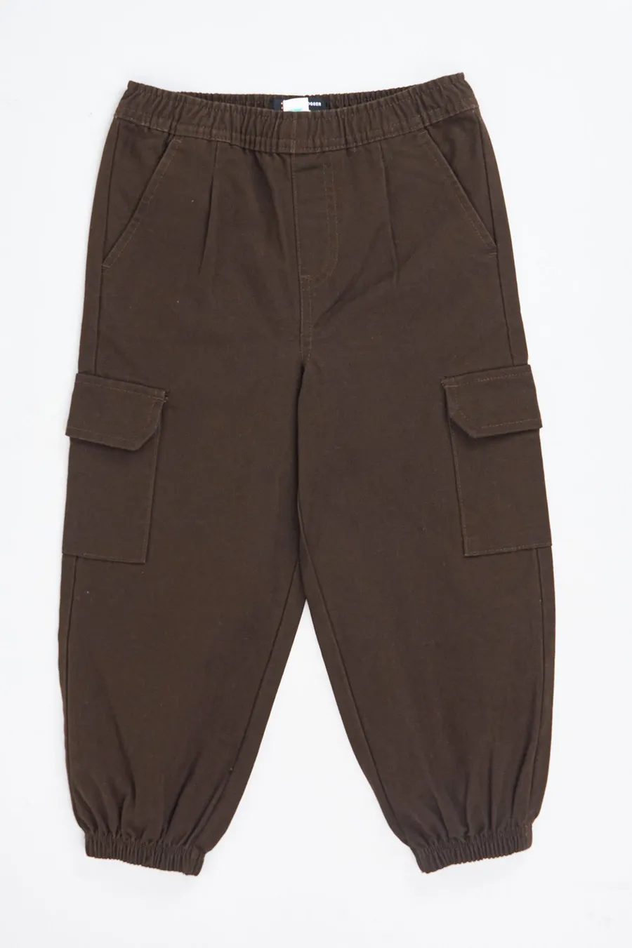 Calças jogger em algodão · Menino · Castanho