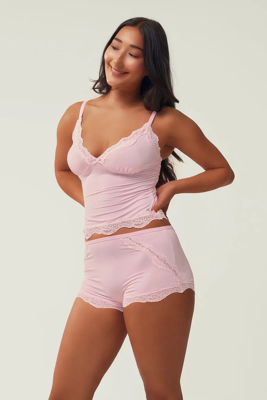 Top de alças Boyleg · Senhora · Rosa Bebe