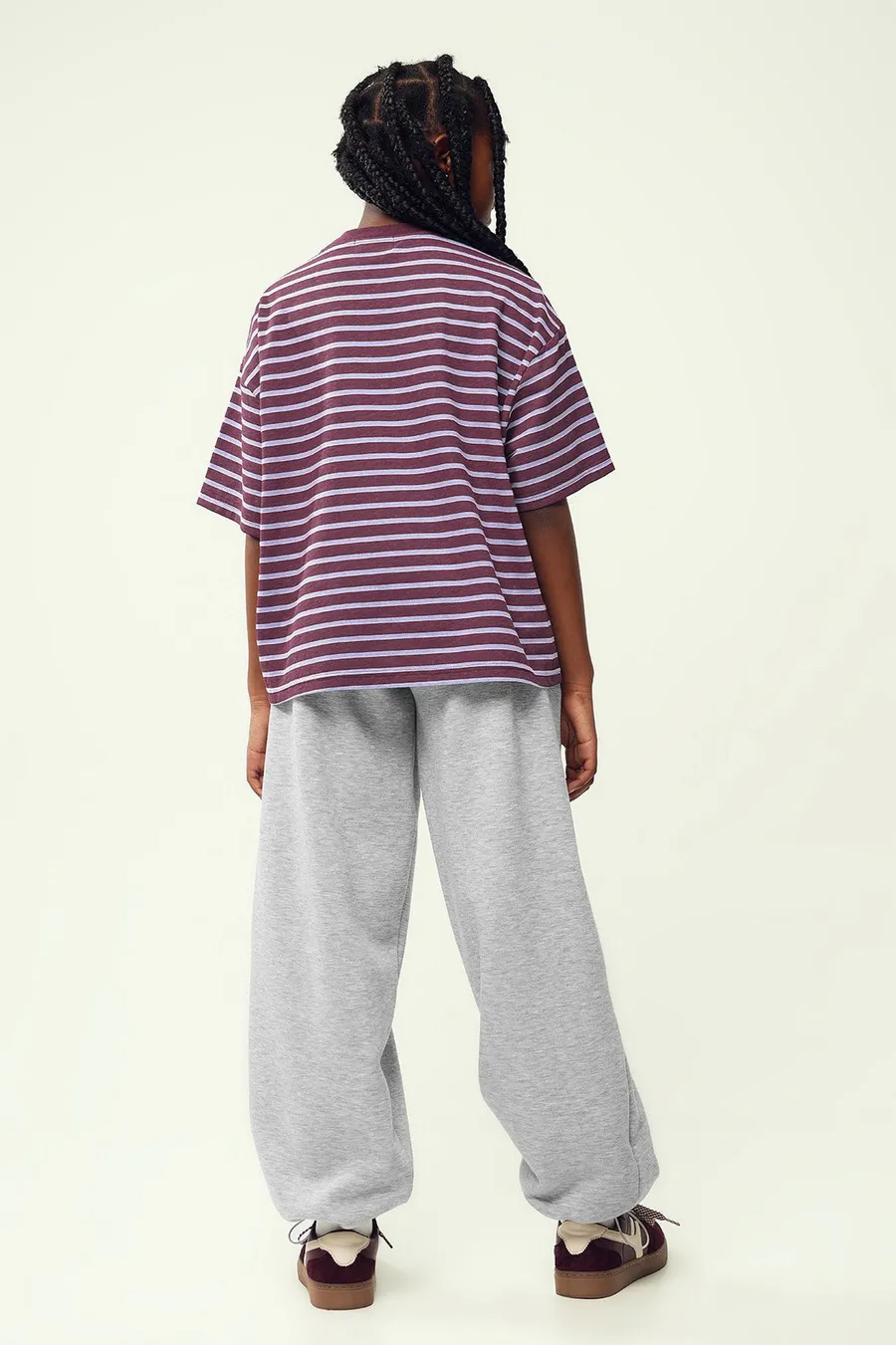Calças jogger Baggy Boyfriend · Menina · Cinzento