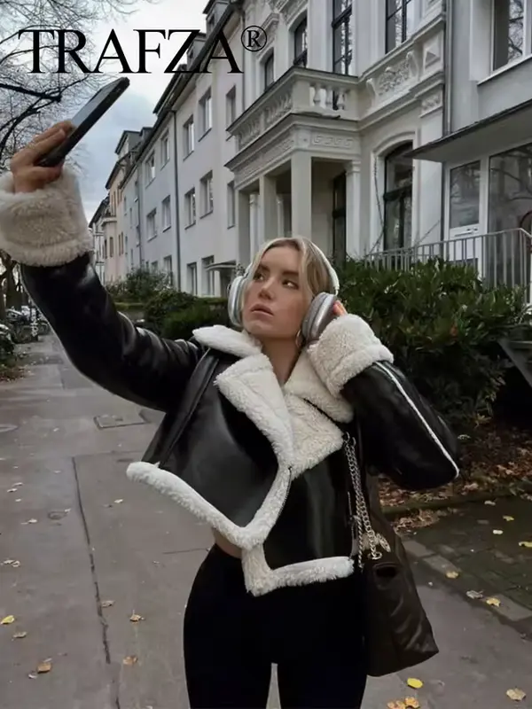 Casaco Feminino Forrado Vintage Lapela Clássica