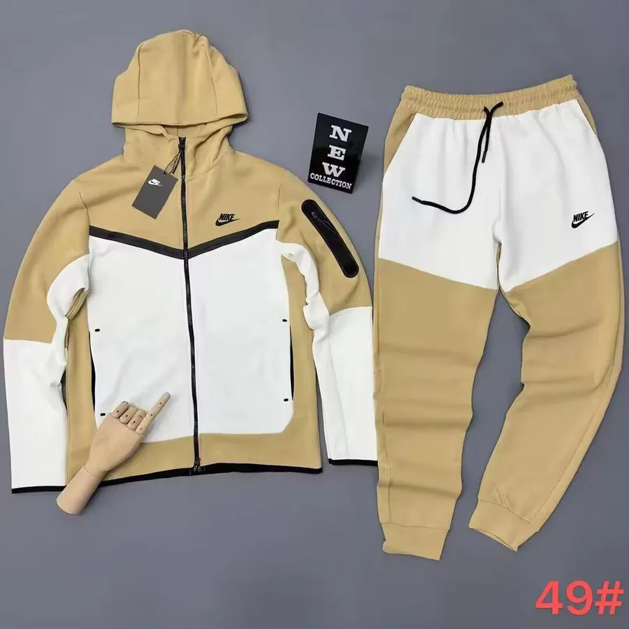 Conjunto Esportivo Nike Elegante com Capuz e Calça · Branco / Creme