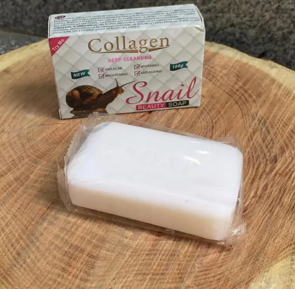 Sabão Acne Collagen Snail Beauty – Clareamento e Rejuvenescimento