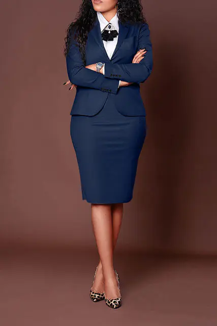 Terno Blazer Feminino e Saia Lápis Elegante